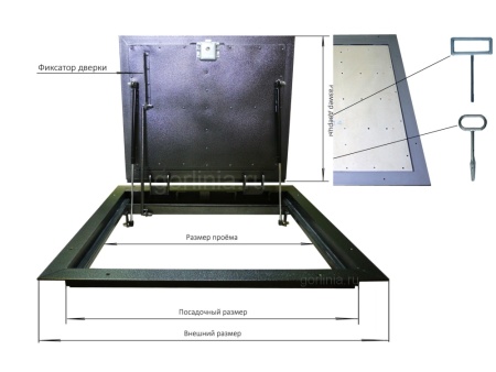 Напольный люк Стелс-У 1000*2000п уголок утепленный образец
